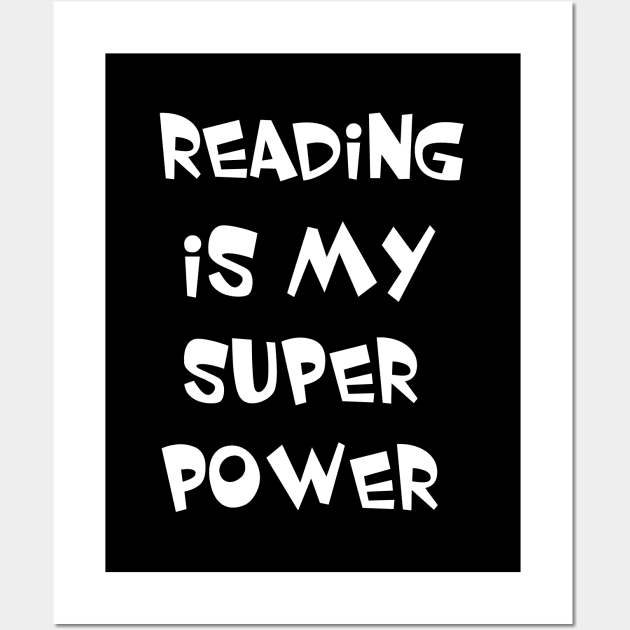 reading is my super power Wall Art by lonway